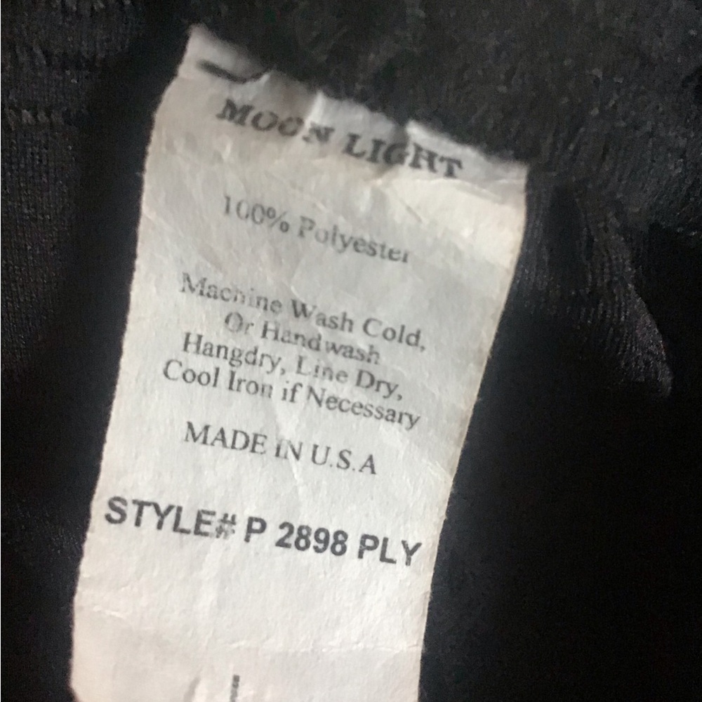 Moon Light Black Lantern Crop Pant Textured Fabric Size Large Pockets - Picture 10 of 10